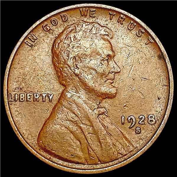 1928-S Wheat Cent NEARLY UNCIRCULATED
