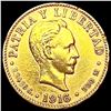 Image 1 : 1916 Cuba .0967oz Gold 2 Pesos UNCIRCULATED
