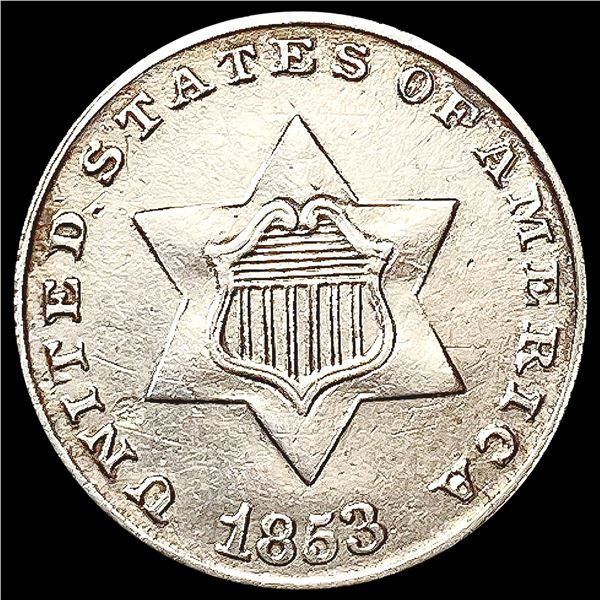 1853 Silver Three Cent UNCIRCULATED