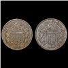 Image 1 : [2] US 2 Cents [1864, 1865] ABOUT UNCIRCULATED