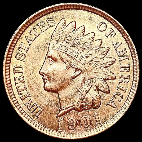 1901 RED Indian Head Cent GEM BU
