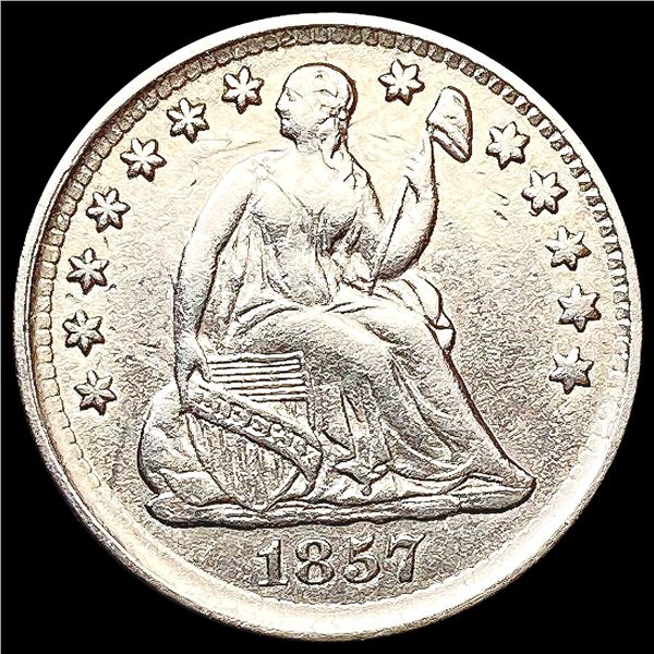 1857 Seated Liberty Half Dime CHOICE AU