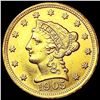 Image 1 : 1905 $2.50 Gold Quarter Eagle CLOSELY UNCIRCULATED