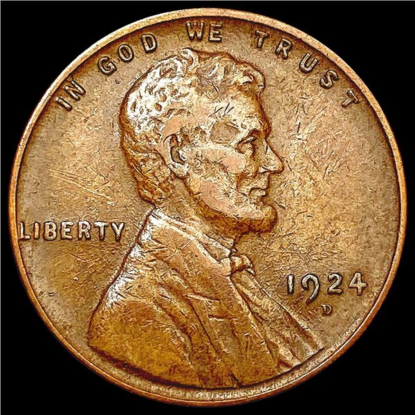 1924-D Wheat Cent NEARLY UNCIRCULATED