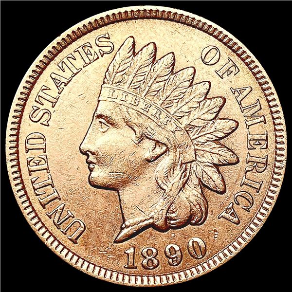 1890 RED Indian Head Cent CHOICE BU