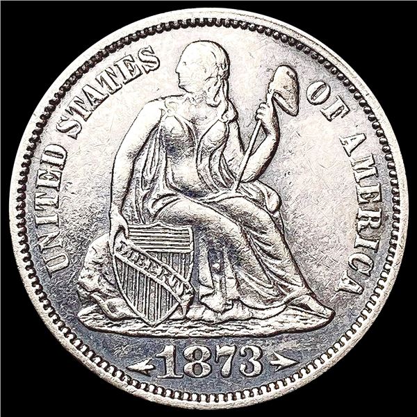 1873 Arws Seated Liberty Dime CLOSELY UNCIRCULATED