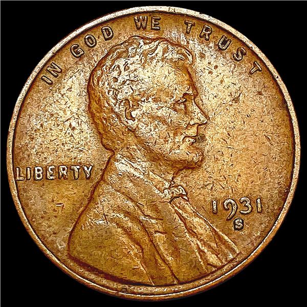 1931-S Wheat Cent CLOSELY UNCIRCULATED