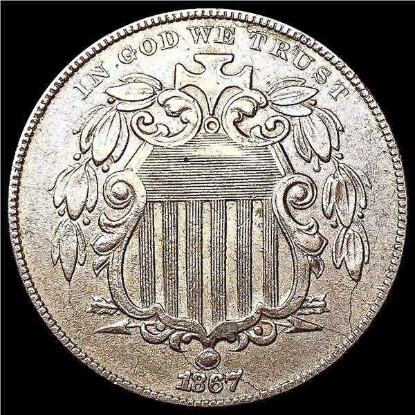 1867 No Rays Shield Nickel UNCIRCULATED