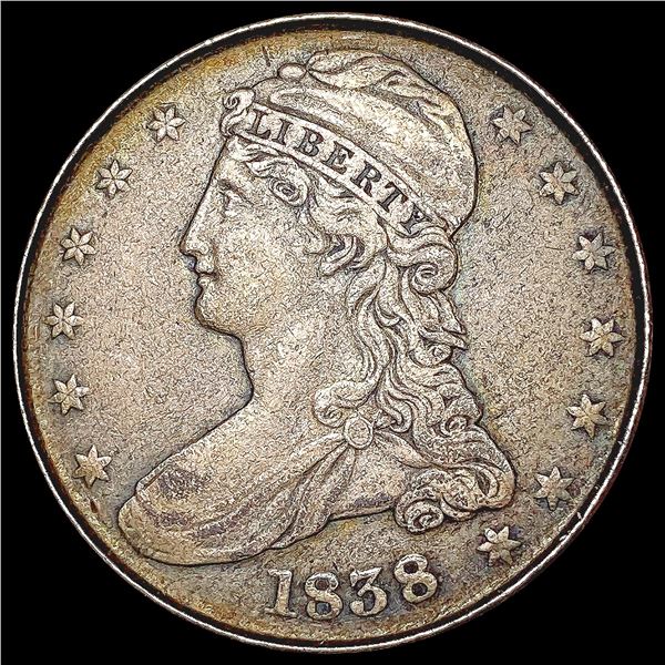 1838 Capped Bust Half Dollar NEARLY UNCIRCULATED