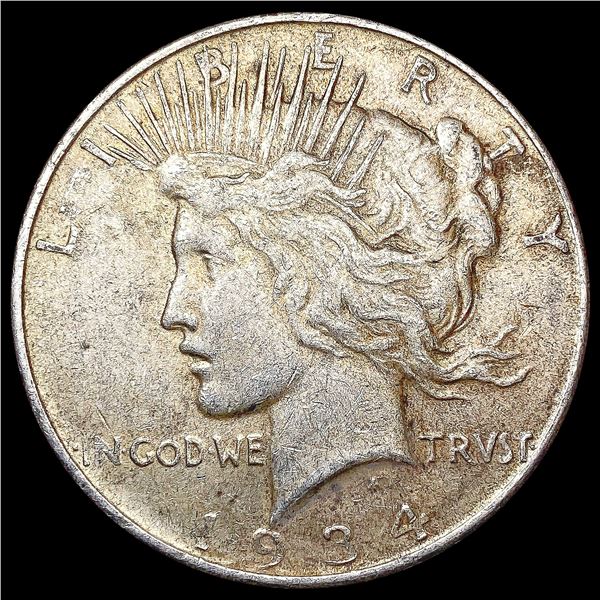 1934-D Silver Peace Dollar NEARLY UNCIRCULATED