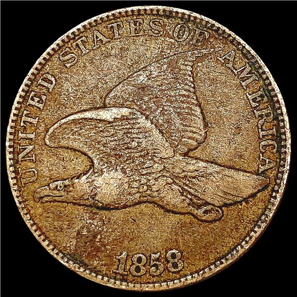 1858 Lg Date Flying Eagle Cent LIGHTLY CIRCULATED