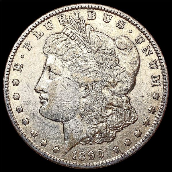 1890-CC Morgan Silver Dollar NEARLY UNCIRCULATED
