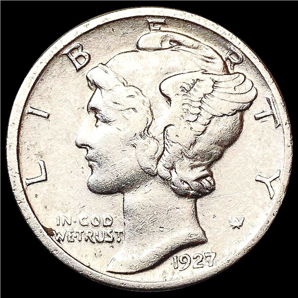 1927-D Mercury Dime NEARLY UNCIRCULATED