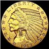 Image 1 : 1913 $5 Gold Half Eagle CLOSELY UNCIRCULATED