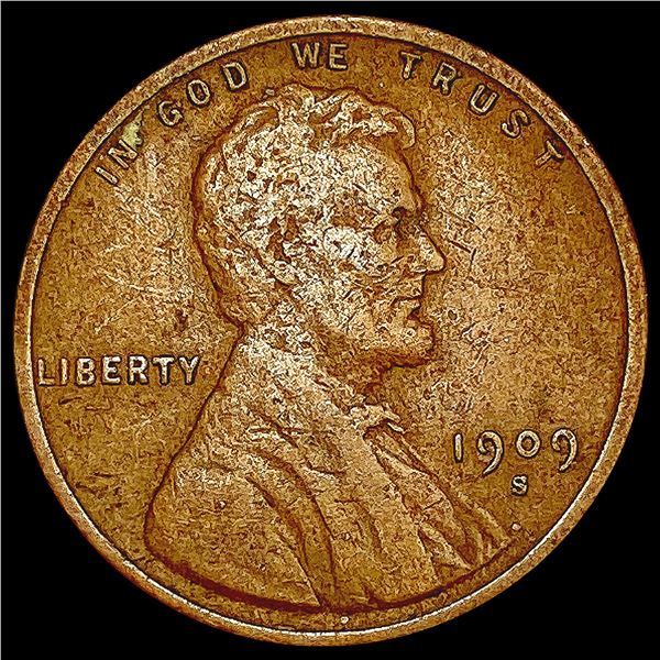 1909-S Wheat Cent NICELY CIRCULATED
