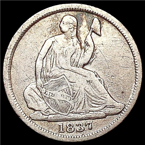 1837 Seated Liberty Half Dime LIGHTLY CIRCULATED
