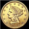 Image 1 : 1902 $2.50 Gold Quarter Eagle CLOSELY UNCIRCULATED