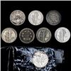 Image 2 : [8] Varied US Dimes (1850, 1890, 1914, 1921, 1936-
