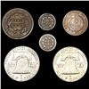 Image 2 : (4) Varied US Coins (1842, (2) 1951-D, 1871) HIGH