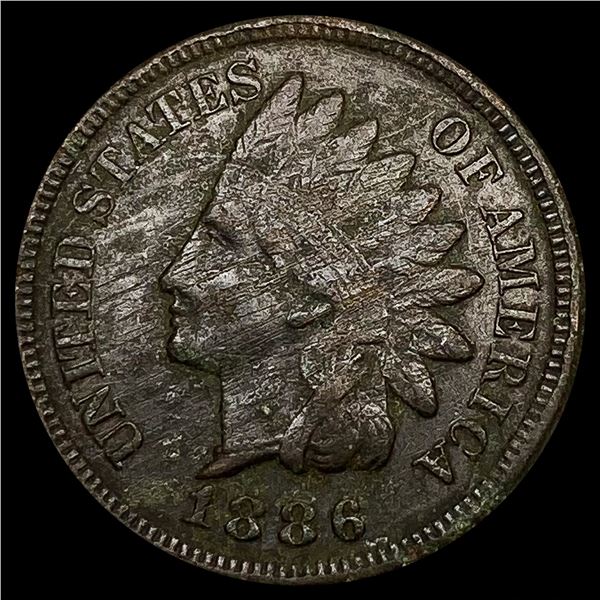 1886 Indian Head Cent ABOUT UNCIRCULATED