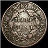 Image 2 : 1834 Classic Head Half Cent NICELY CIRCULATED