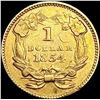 Image 2 : 1854 Rare Gold Dollar CLOSELY UNCIRCULATED