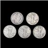 Image 1 : [5] Varied US SILV Half Dollars (1914-S, 1928-S, 1