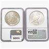 Image 2 : 1883&1923 [2] Silver Dollars NGC BU