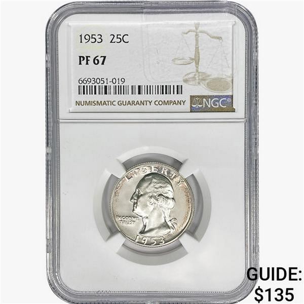 1953 Washington Silver Quarter NGC PF67
