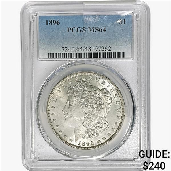 1896 Morgan Silver Dollar PCGS MS64