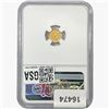 Image 2 : 1856 Round California Gold Half Dollar NGC MS62 BG