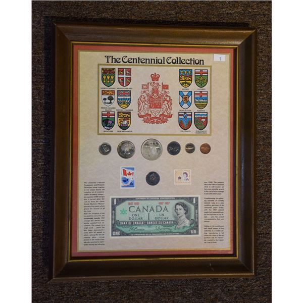 1867-1967 SILVER CENTENNIAL CANADA COINS, NOTE SET