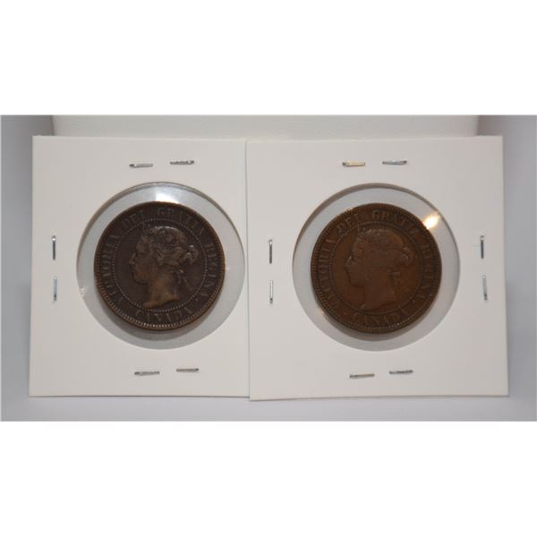 1888 LARGE CANADA ONE CENT COIN, CIRCULATED COND.