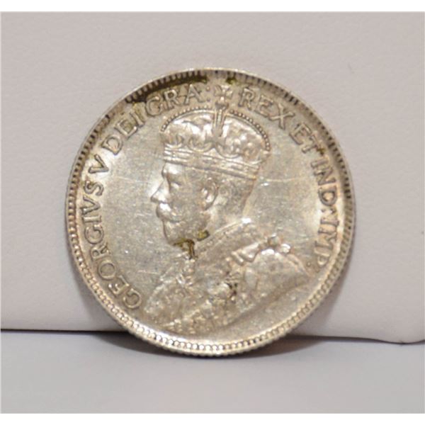 1930 OLD SILVER CANADA 25 CENTS COIN, EXTRA FINE
