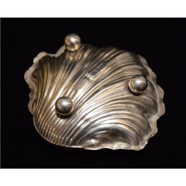 .925 SILVER HALLMARKED SMALL TRINKET SHELL DISH