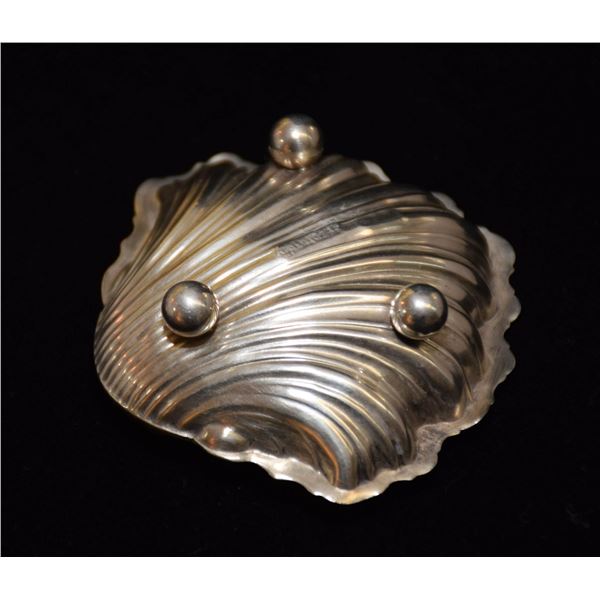 .925 SILVER HALLMARKED SMALL TRINKET SHELL DISH