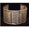 Image 1 : HEAVY.925 STERLING MEXICO STAMPED CUFF BRACLET