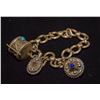 Image 1 : STERLING STAMPED UNIQUE VINTAGE CHARM BRACELET