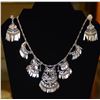 Image 1 : VINTAGE SILVER & FILIGREE NECKLACE EARRINGS SET