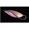 Image 1 : .925 SILVER K&L SIGNED VINTAGE ENAMEL LEAF BROOCH