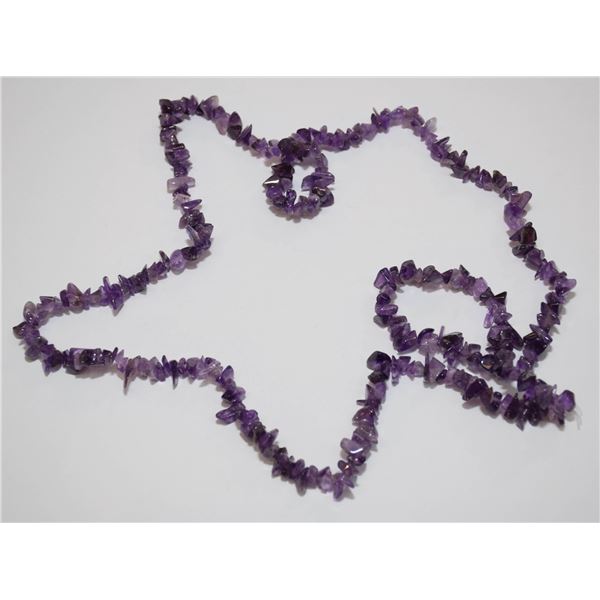 LARGE PURPLE AMETHYST CRYSTAL NECKLACE