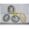 Image 1 : 3 PIECE JASPERWARE PLAQUES & A ROYAL DOULTON DISH