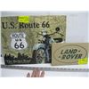 Image 1 : LANDROVER SIGN & A ROUTE 66 METAL SIGN