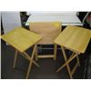 Image 1 : 3 FOLDING WOODEN TV TABLES