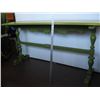 Image 2 : GREEN PAINTED STRETCHER BASE ANTIQUE TABLE