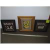 Image 1 : 3 FRAMED SIGNS