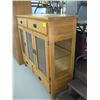 Image 2 : OAK 3 DOOR 4 DRAWER DISPLAY CABINET