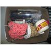 Image 2 : 2 BINS & 2 BASKETS W/MISC: WOOL, KNITTING SUPPLIES, ETC.