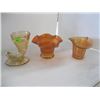 Image 1 : 3 PIECES OF CARNIVAL GLASS