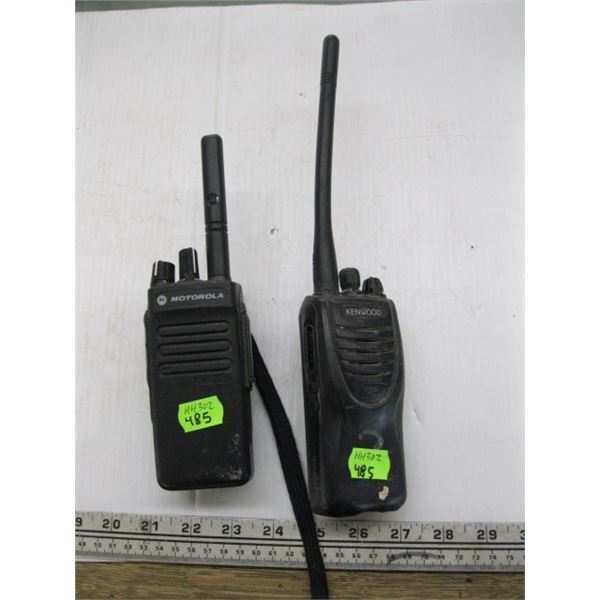 KENWOOD & MOTOROLA VHF HANDHELD RADIOS, NO CHARGERS